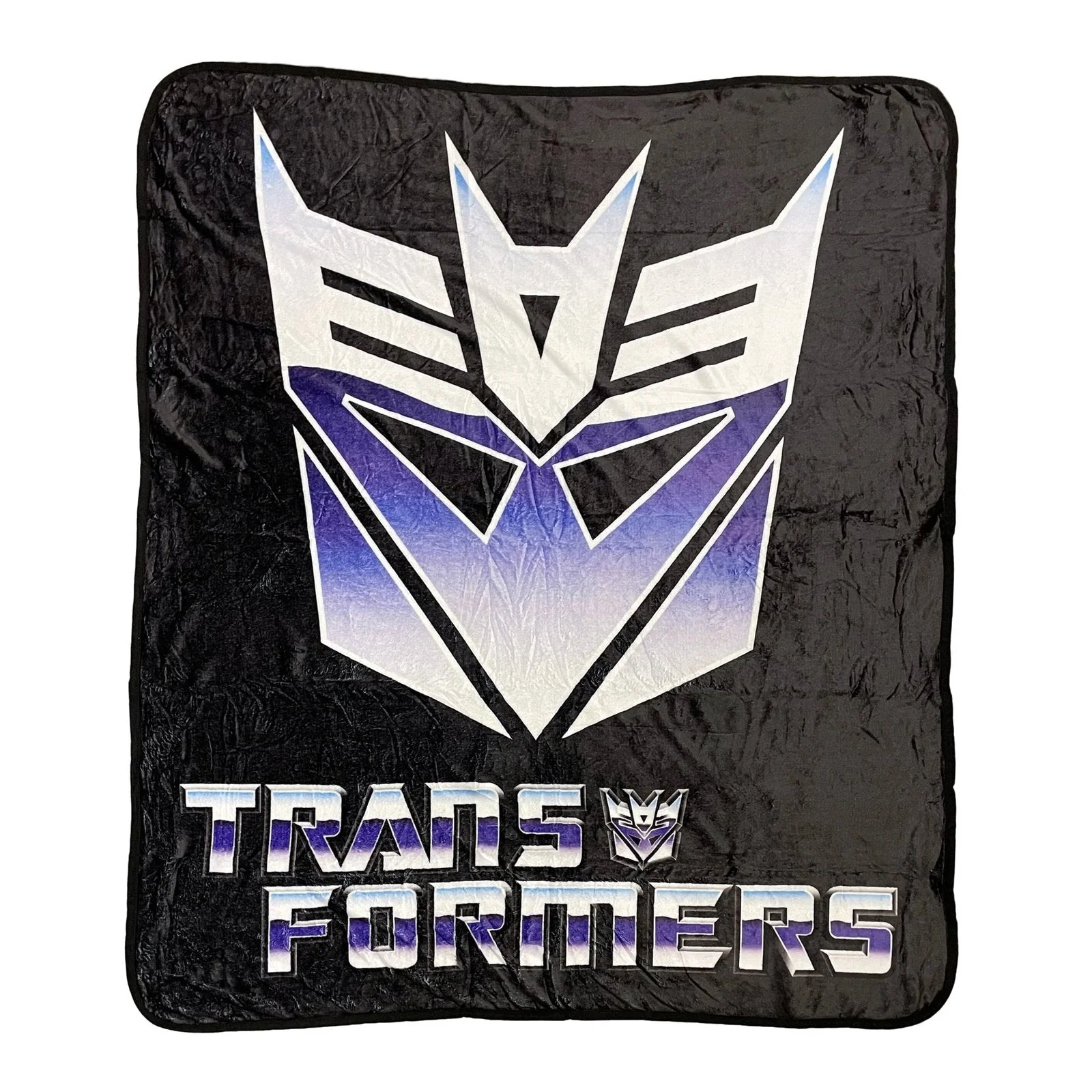 Hasbro Transformers Decepticon Symbol 80's Cartoon Fleece Throw Blanket - Image 1