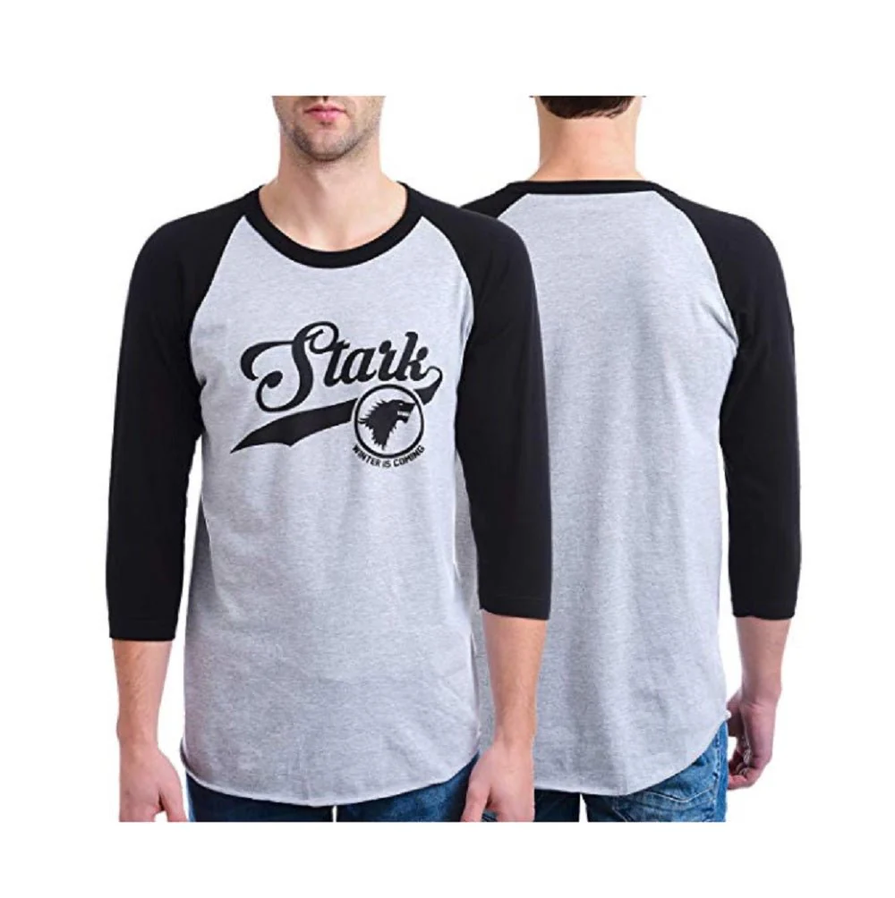 HBO Game Of Thrones Stark Adult Raglan Shirt - Image 2