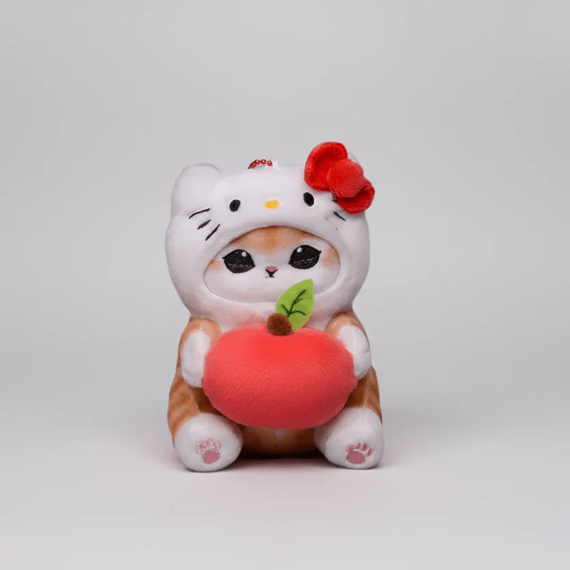 Mofusand Sanrio Hello Kitty Cat Plush Keychain - Image 2