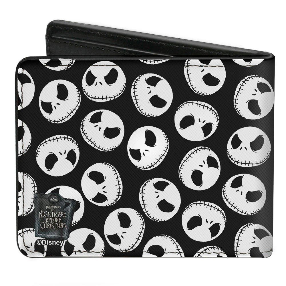 Nightmare Before Christmas Jack Expression Scattered Bi-Fold Wallet - Image 2