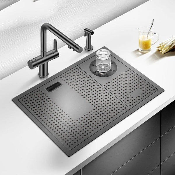 Elegant Black Nano Smart Kitchen Sink - Image 1