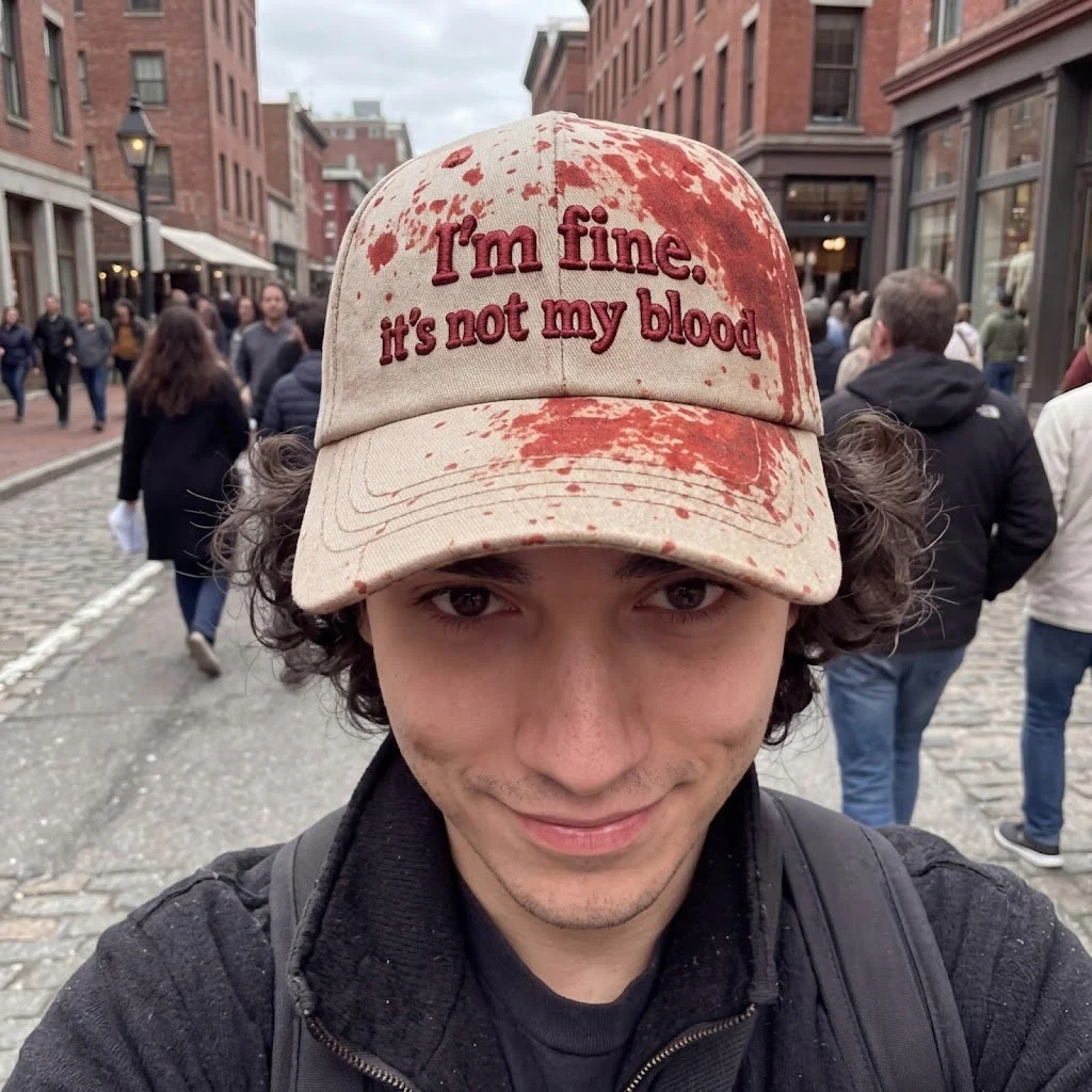 I'm Fine Not My Blood Funny Hat - Image 2