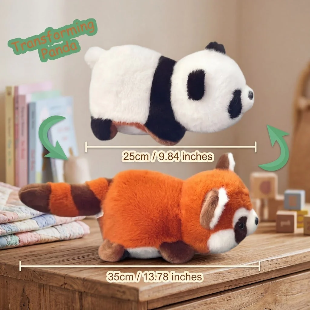 Panda Flip Reversible Plush Toy - Image 3