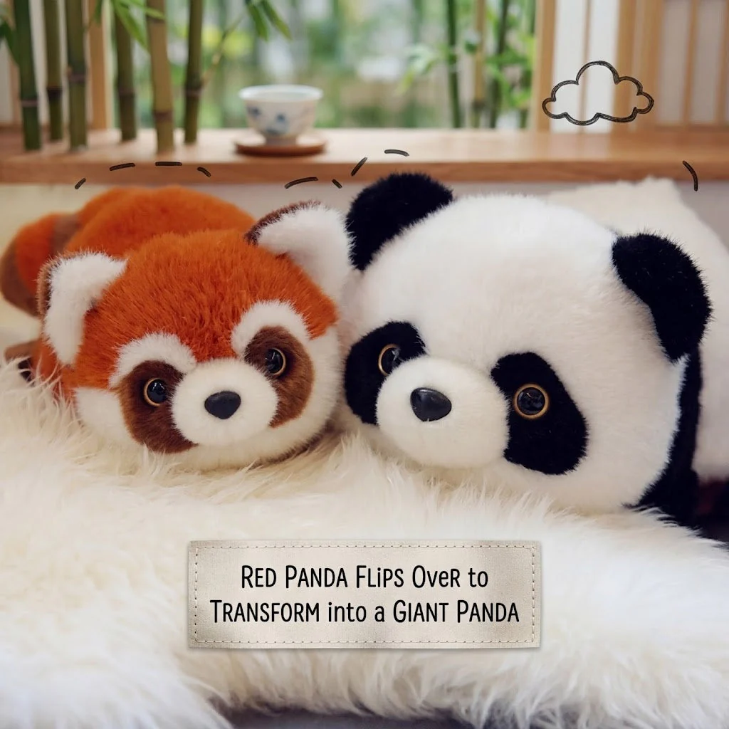 Panda Flip Reversible Plush Toy - Image 2