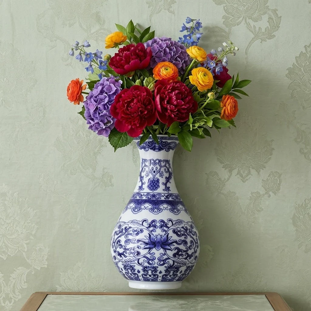 Vasello Blue Decorative Wall Mounted Vase - Image 2