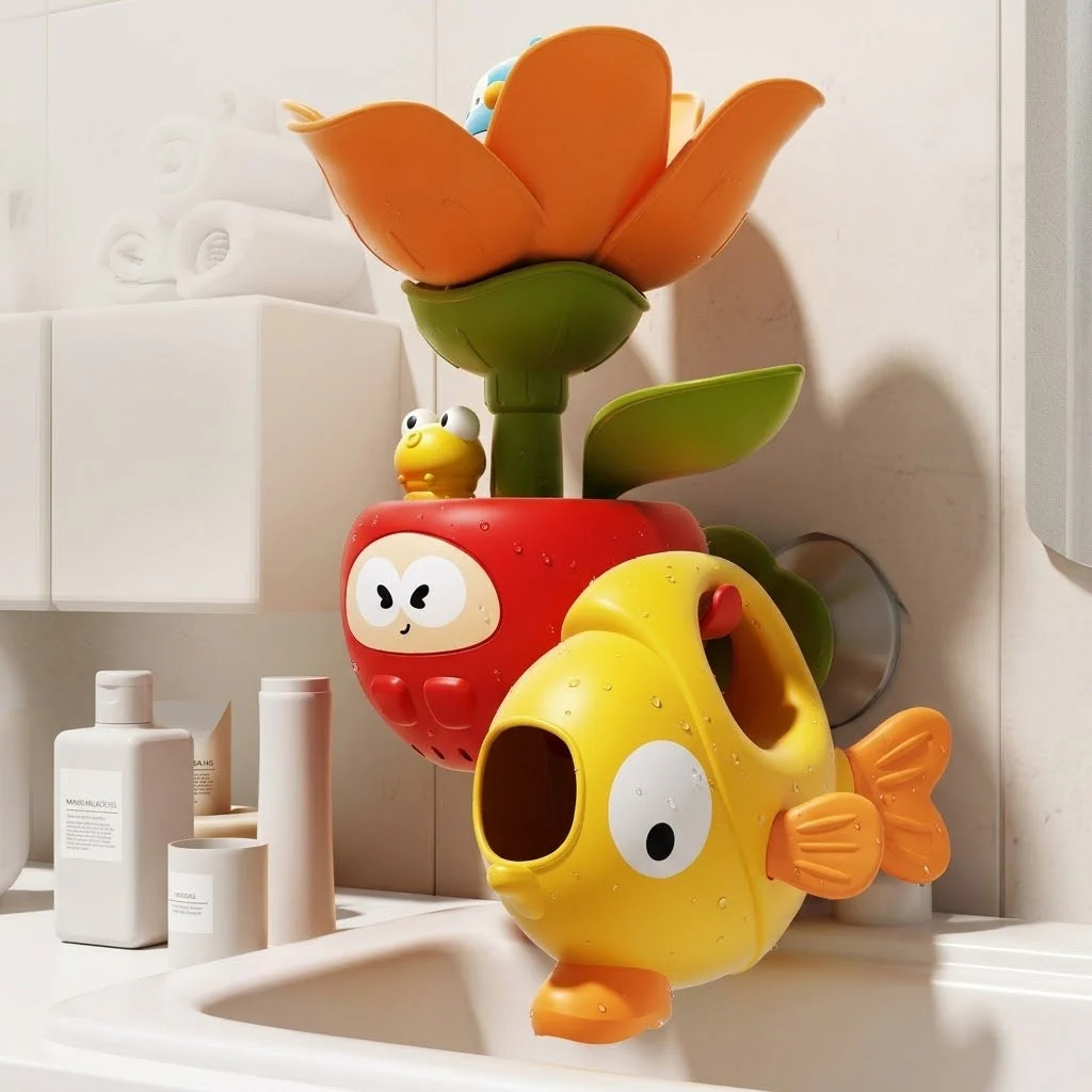 Happy Flower Baby Bath Water Sprinkler Toy - Image 2