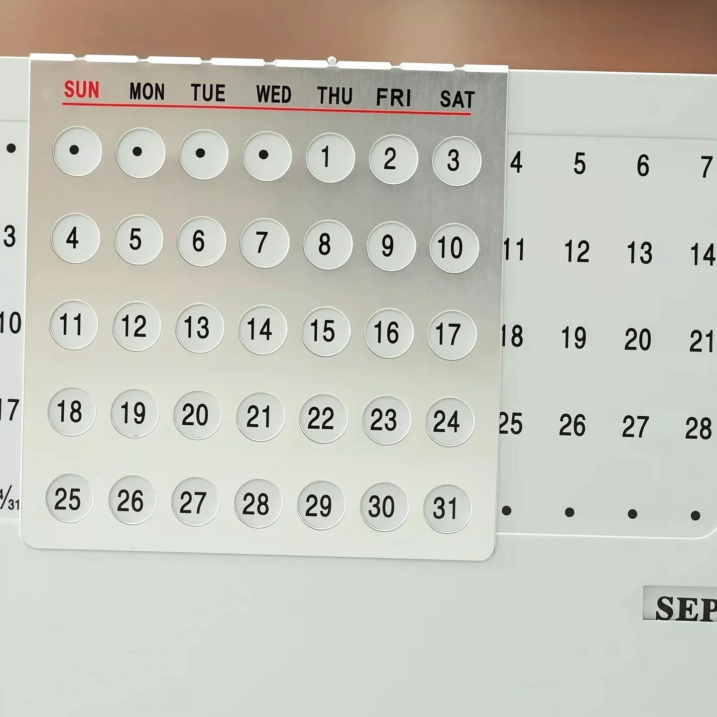 Aluminum Rotating Dial Perpetual Desk Calendar - Image 3