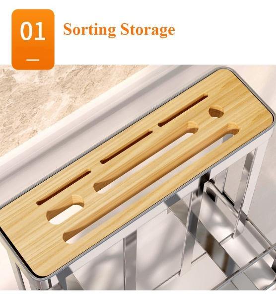 Stainless Steel Kitchen Utensils Organizer Drying Rack - Image 2