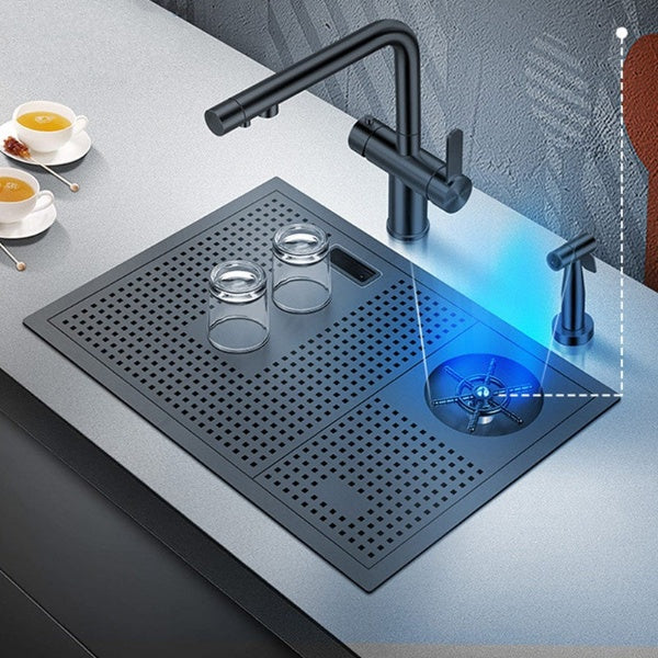 Elegant Black Nano Smart Kitchen Sink - Image 2