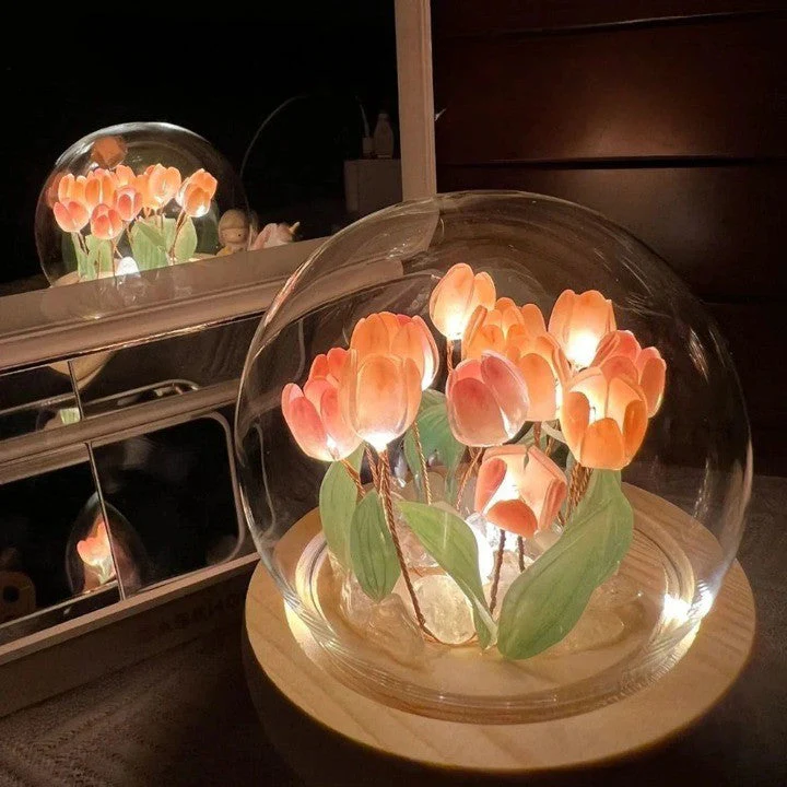 Shiny Tulip Handmade Night Lamp - Image 1