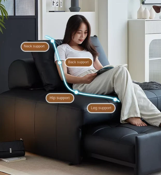 Luxury Pull-Out Leg Resting Retractable Ergonomic Sofa - Image 3