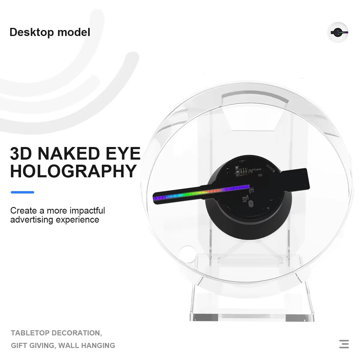 Mini 3D WiFi Display Remote Hologram Fan - Image 3