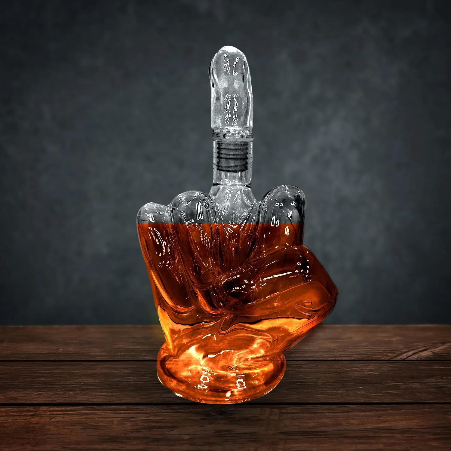 Middle Finger Crystal Clear Fun Decanter - Image 3