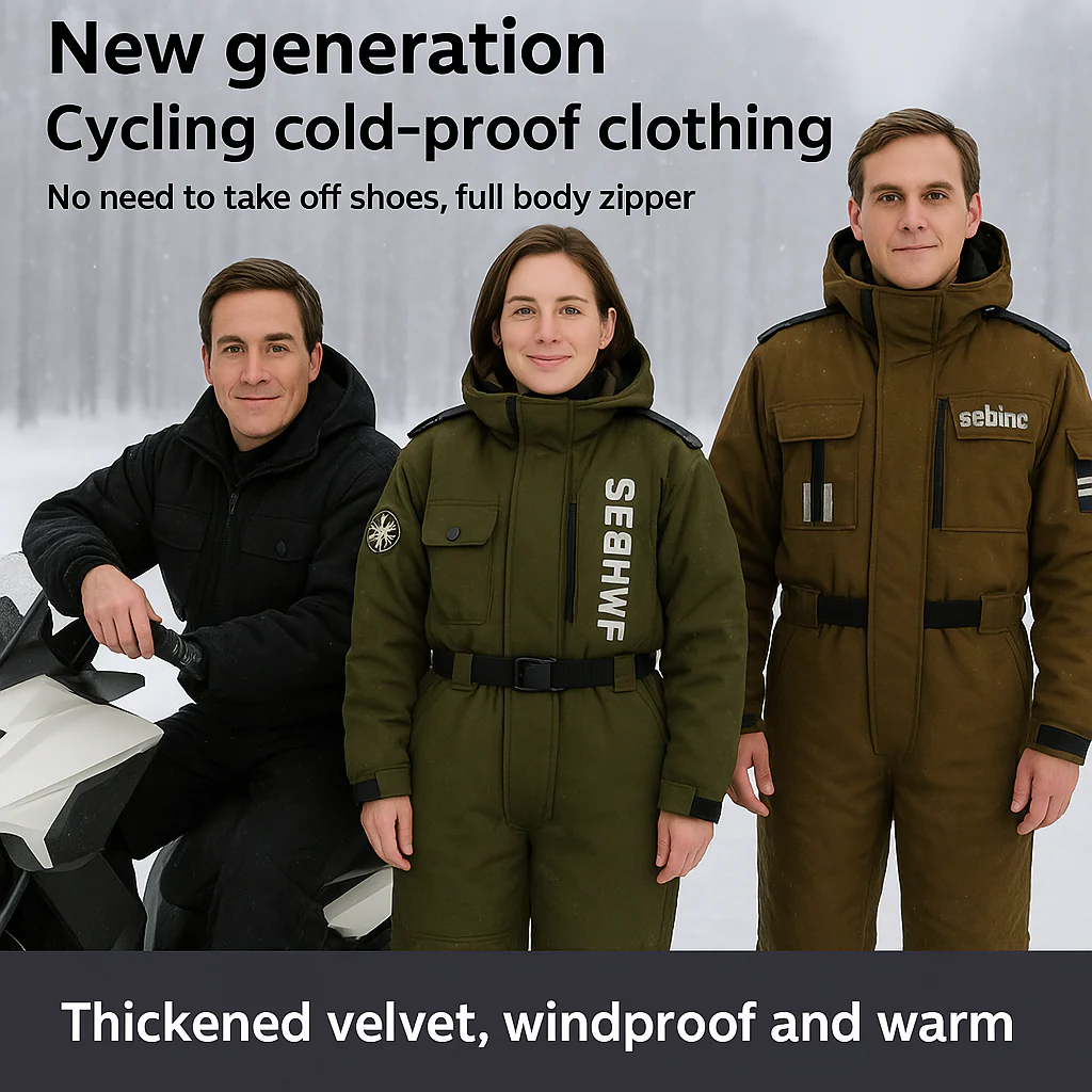 Heavy-Duty Coldproof Full Body Motorcycle Suit - Image 3