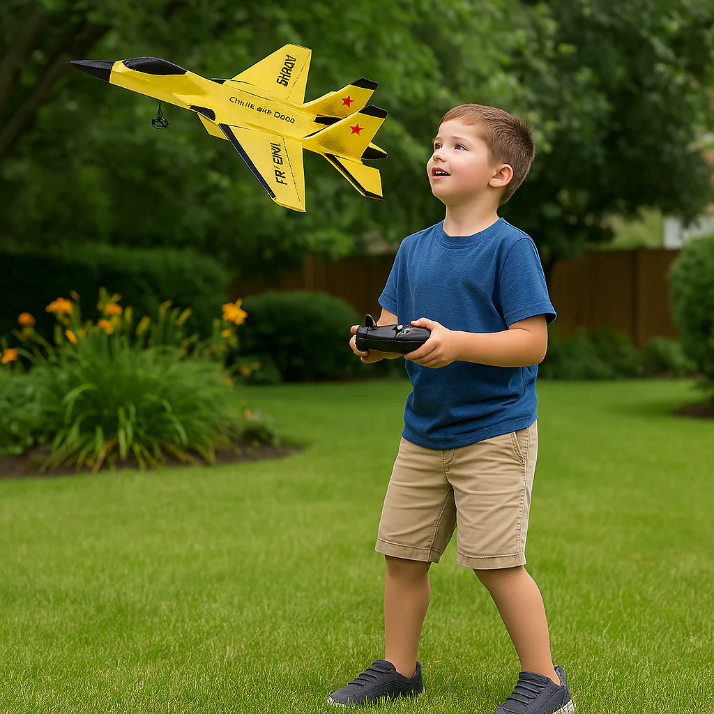 Remote Control Foam Fighter Airplane Toy - Image 3