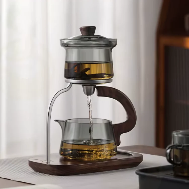 Walnut Signature One-Key Glass Tea Set - Image 2