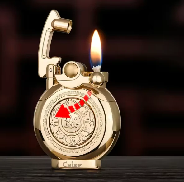 Mechanical Flip Top Kerosene Windproof Lighter - Image 2