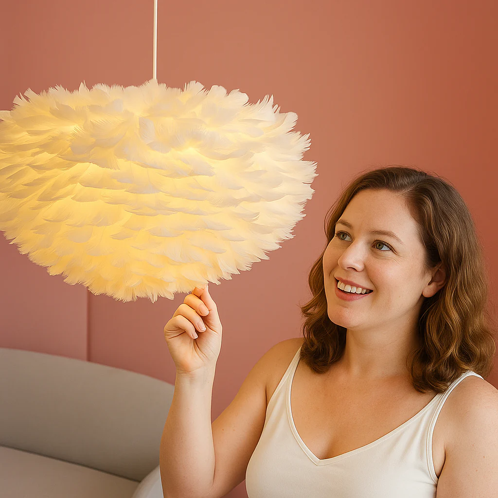 Cloud Like Realistic Feather Chandelier - Image 2