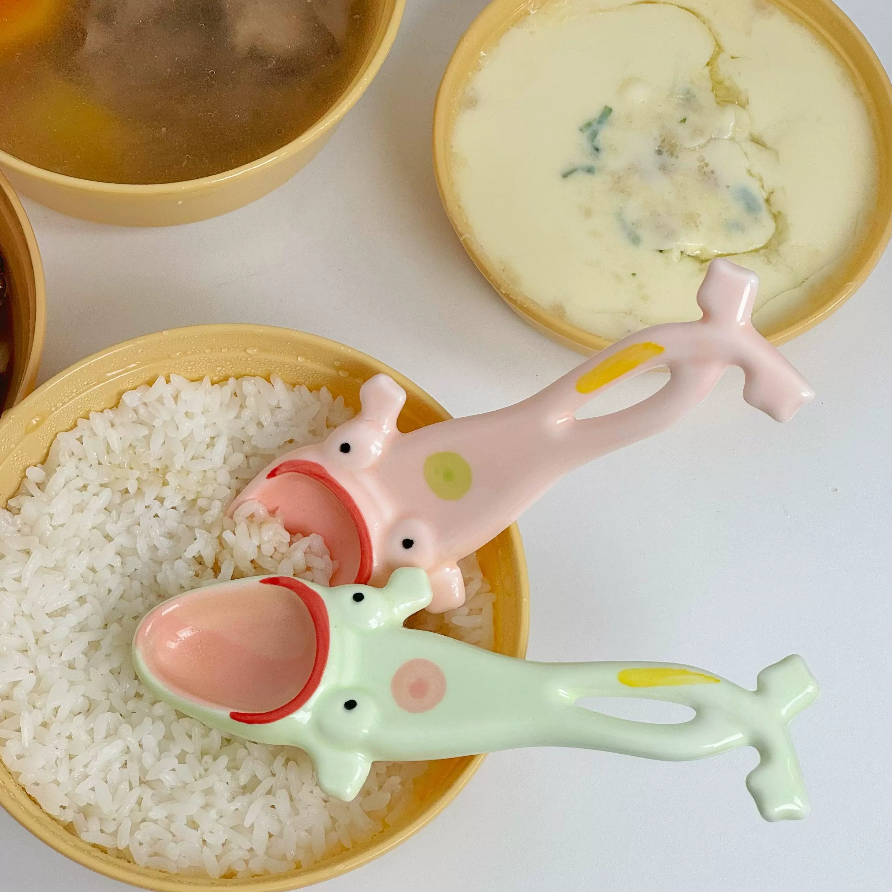 Funny Frog Long Handle Ceramic Spoon - Image 3
