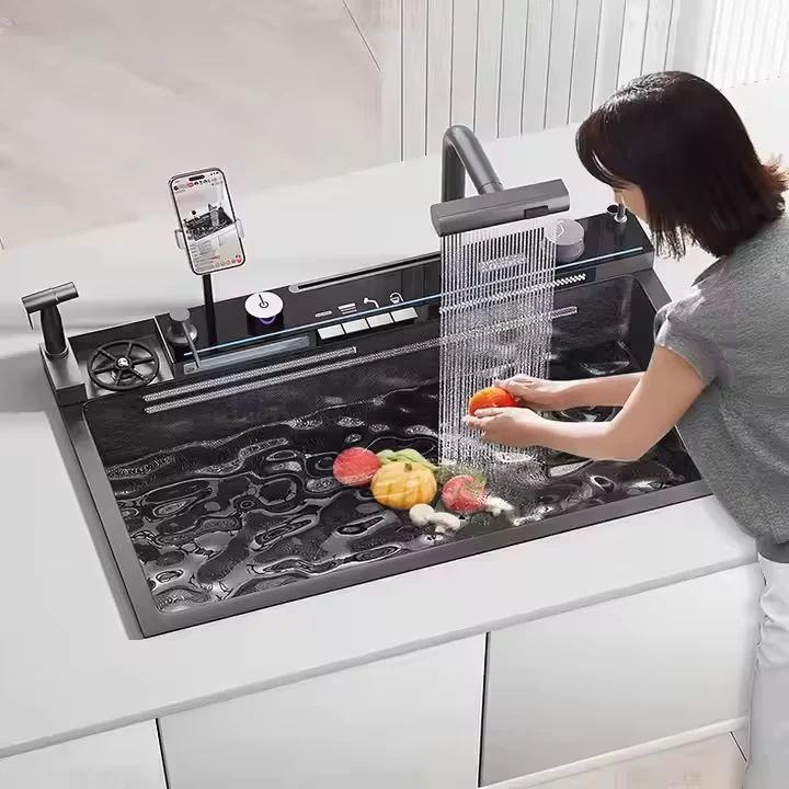 Waterfall Nano Piano Key Smart Kitchen Sink - Image 2