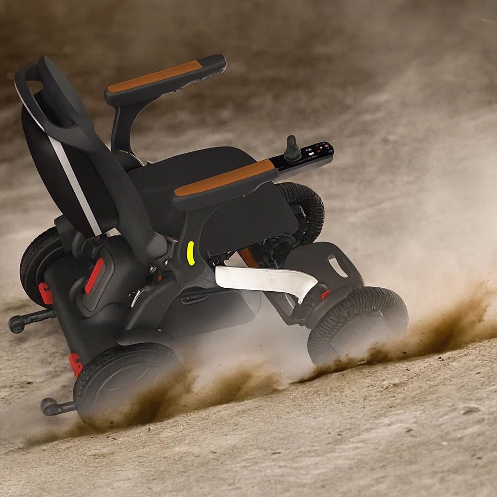 Climb Assist Lightweight Foldable Electric Mobility Wheelchair