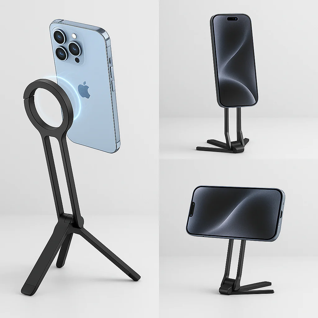 Pocket Size Clip-On Magnetic Foldable Tripod - Image 3