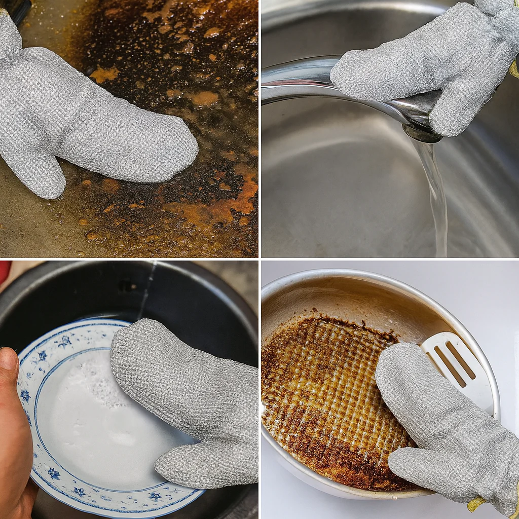 Heavy Duty Steel Wire Dishwashing Cleaning Gloves - Image 2