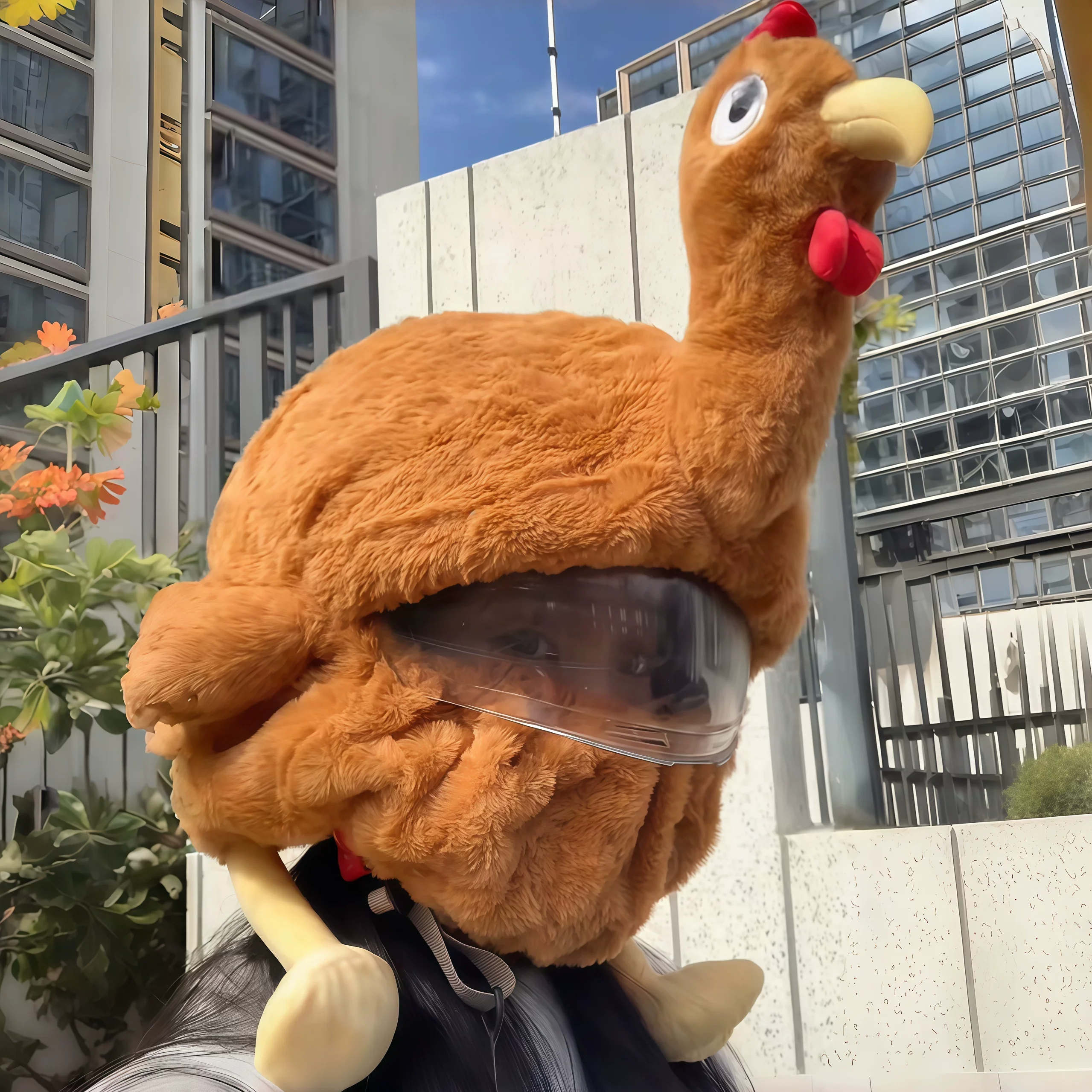 Fluffy Animals Funny Helmet Covers