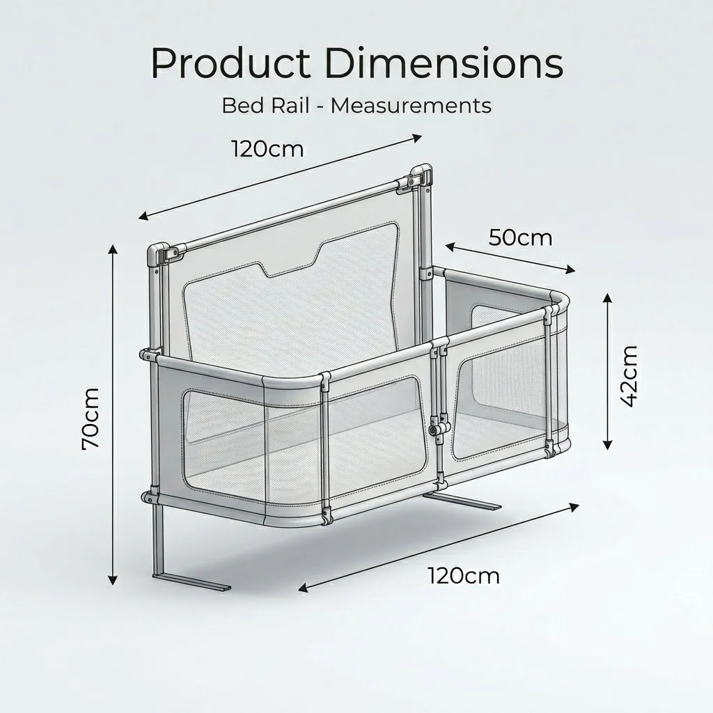 Baby Comfy Safety Lightweight Bed Side Crib - Image 3