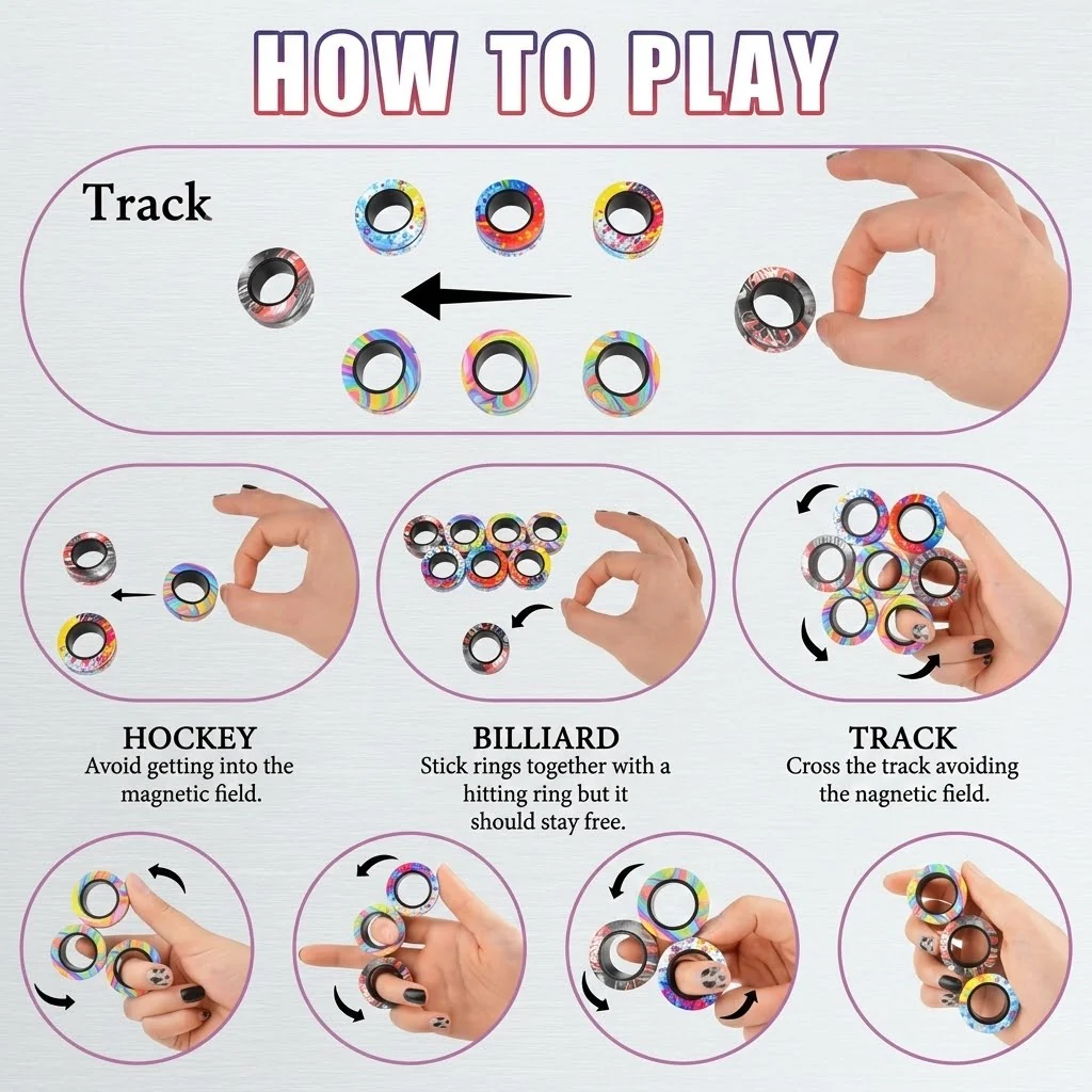 Spin Loop  Magnetic Fidget Spinner Ring - Image 3