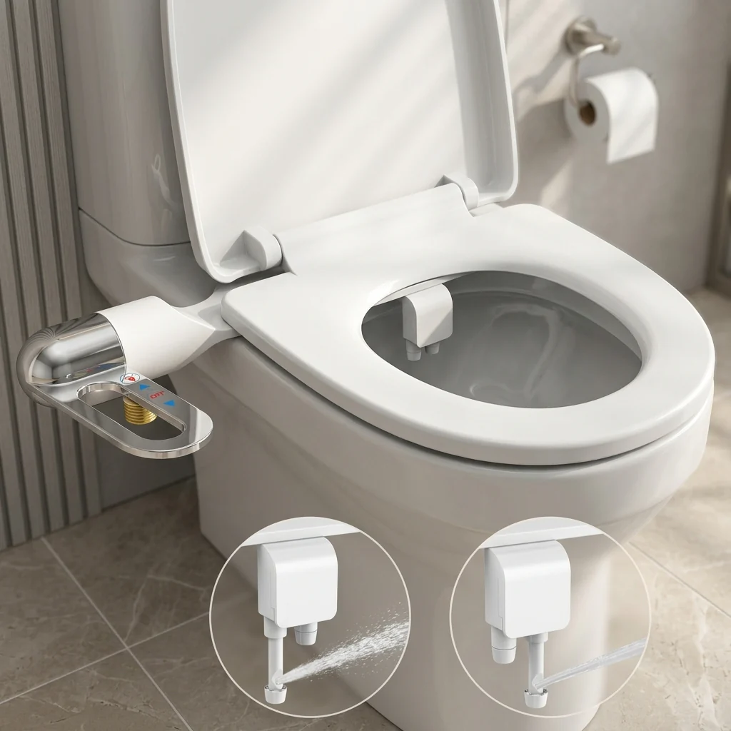 Ultra-Slim Adjustable Water Manual Bidet