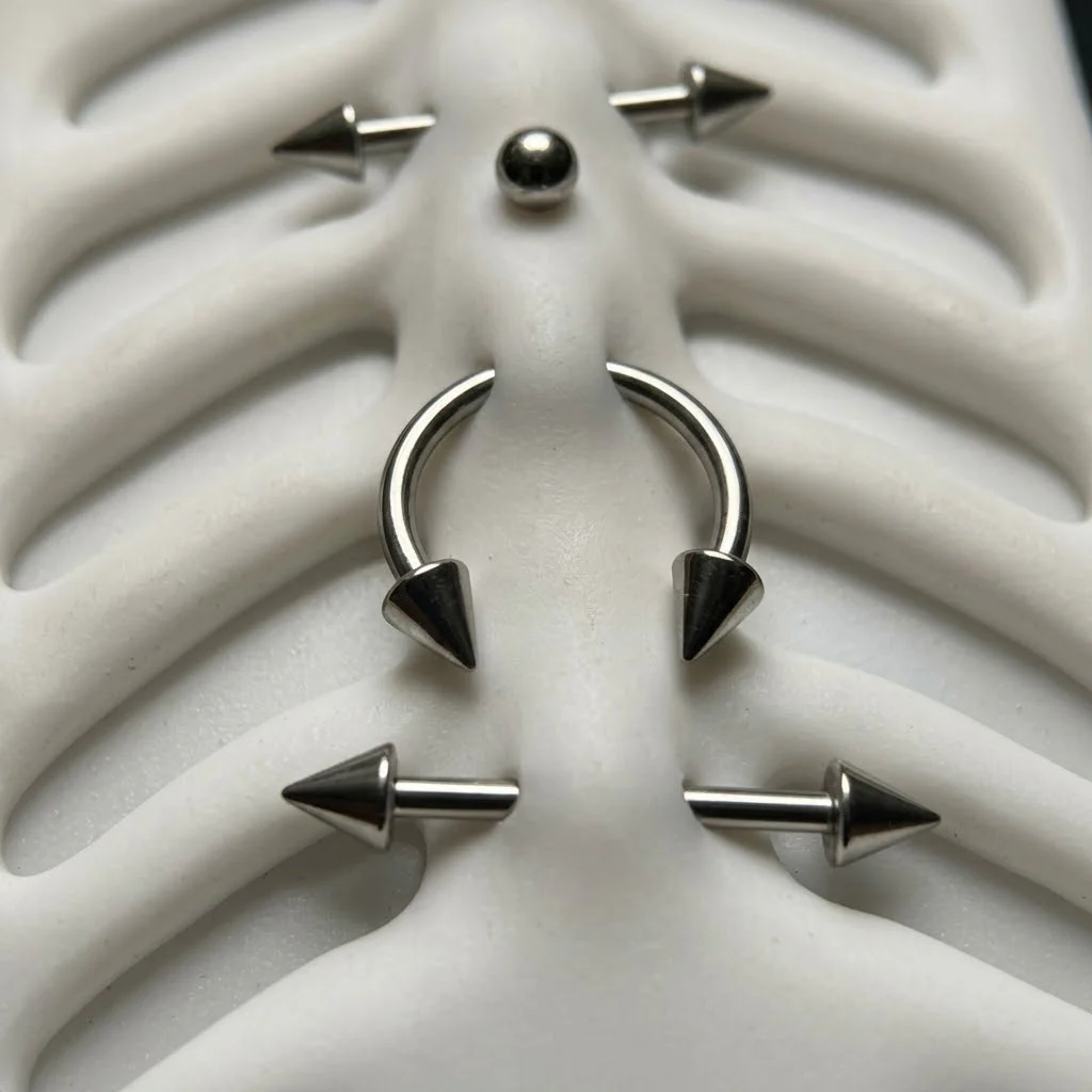 Gothic Ribcage Pierced Phone Case - Image 3