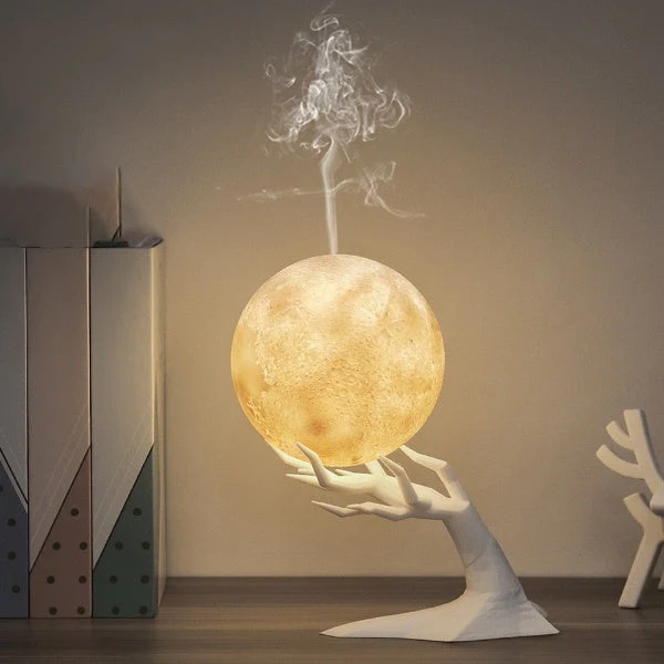 Ultrasonic Moon Creative Air Humidifier Led Lamp - Image 1