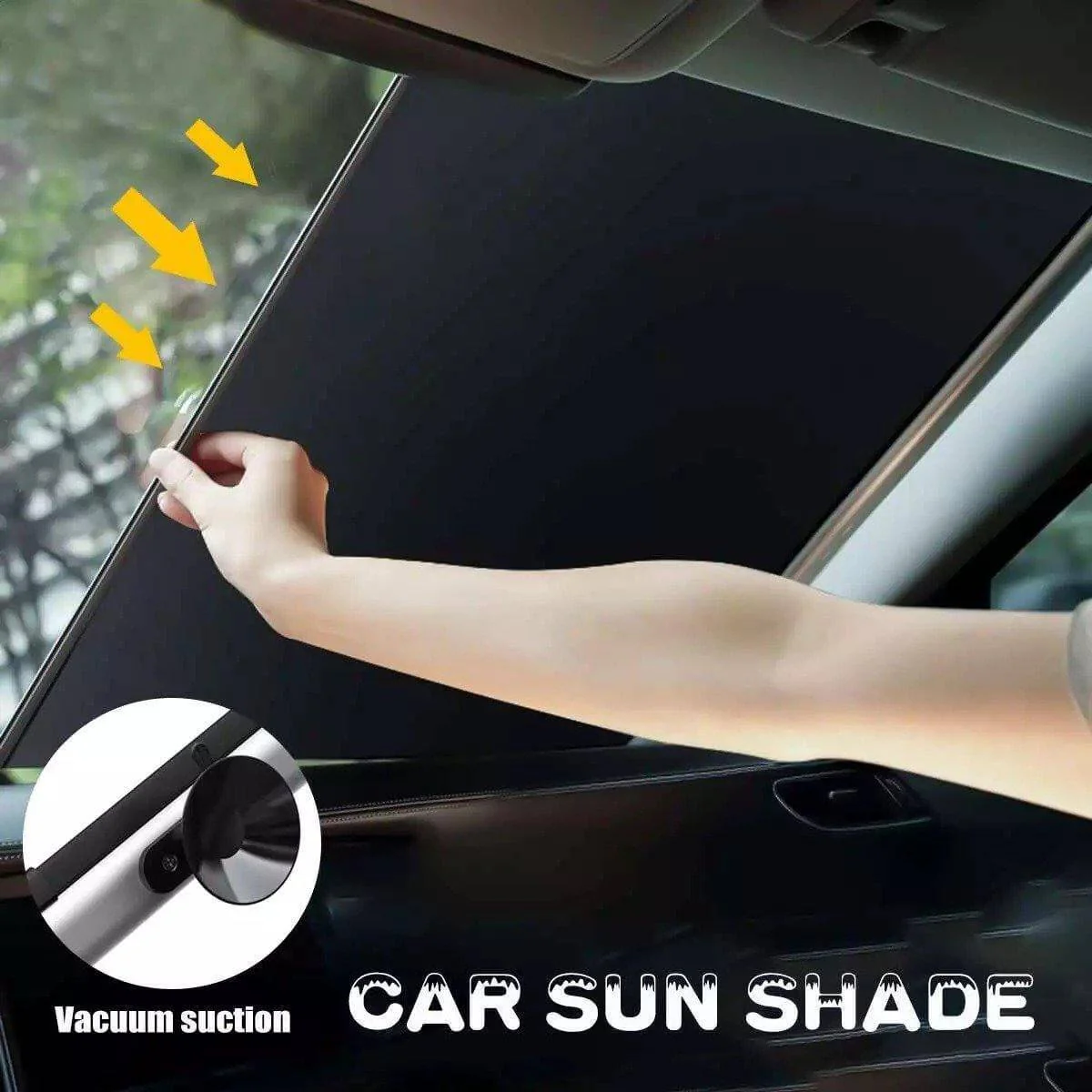 Retractable Car Front Window Sun Shield - Image 1