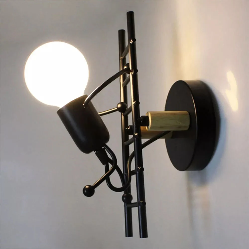 Mini Man Robot Art Wall Lamp - Image 1