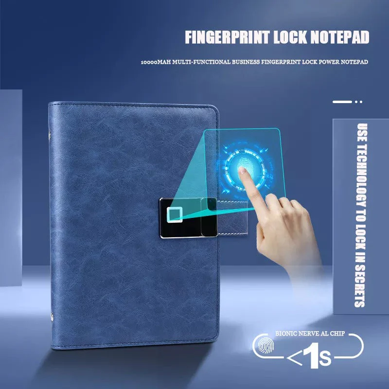 Smart Lock Fingerprint Wireless Charging Notebook - Image 3