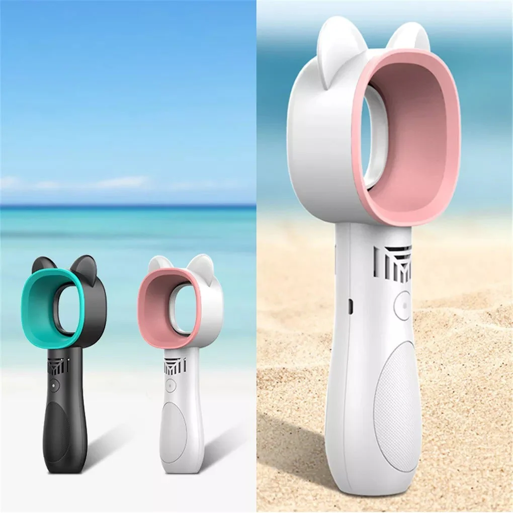 Modern Rechargeable Mini Cat Bladeless Fan - Image 2