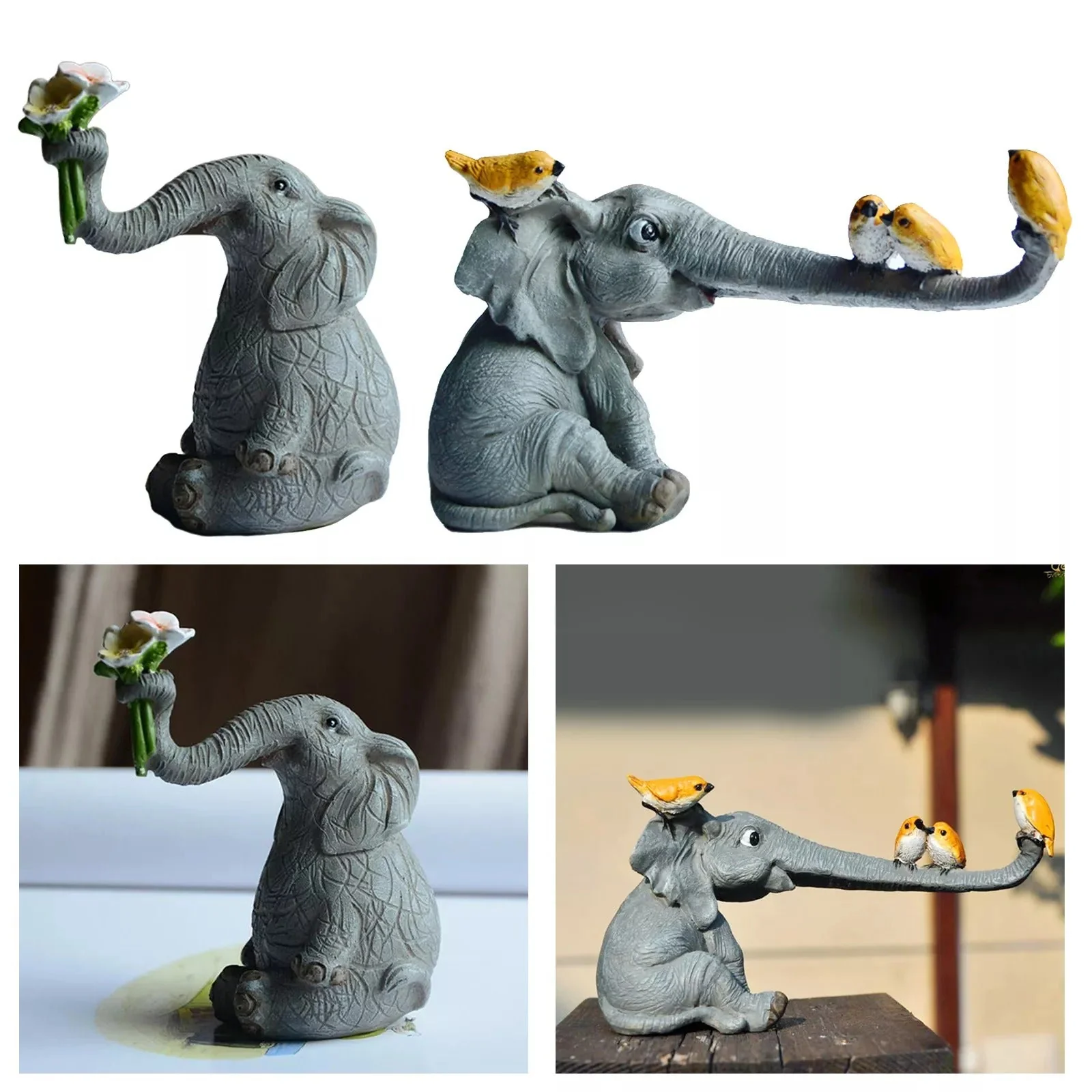 Lucky Elephant Fairy Garden Ornament - Image 3