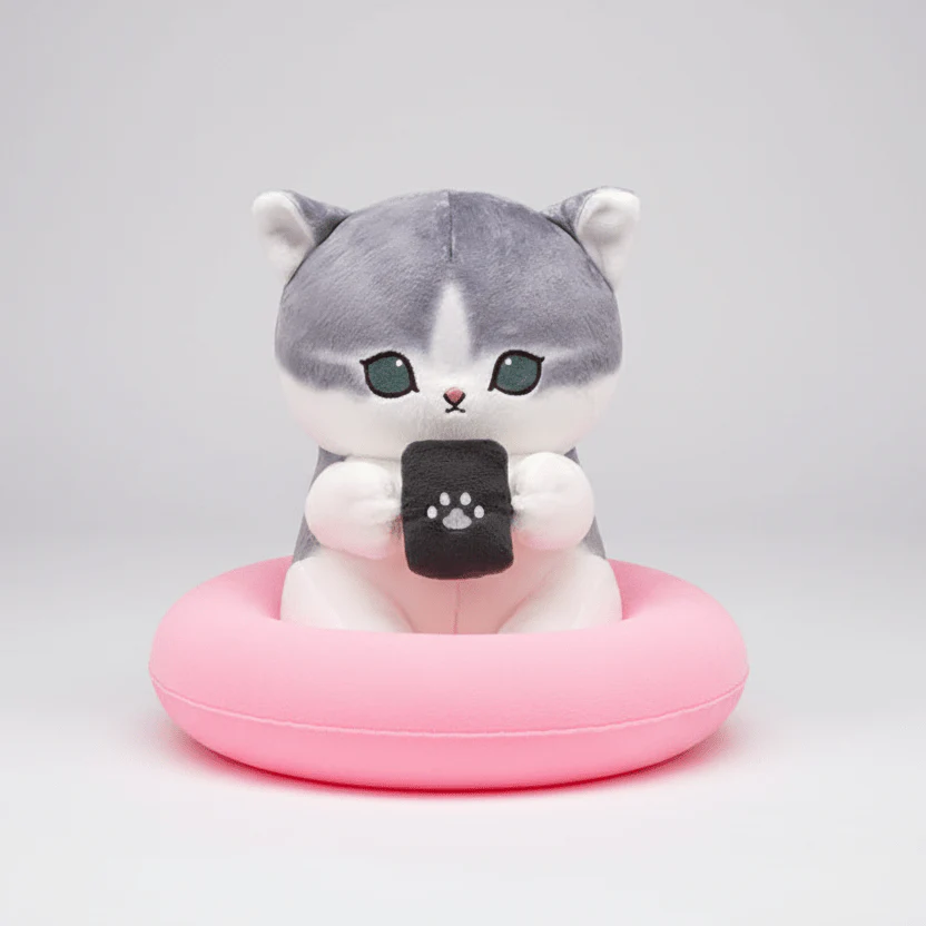 Mofusand Flower Bed Cat Plush 9" - Image 2