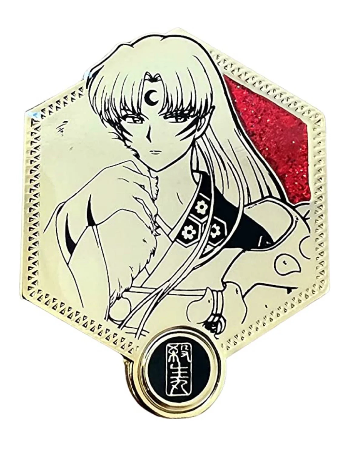 Inuyasha Golden Sesshomaru Collectible Enamel Pin - Image 1