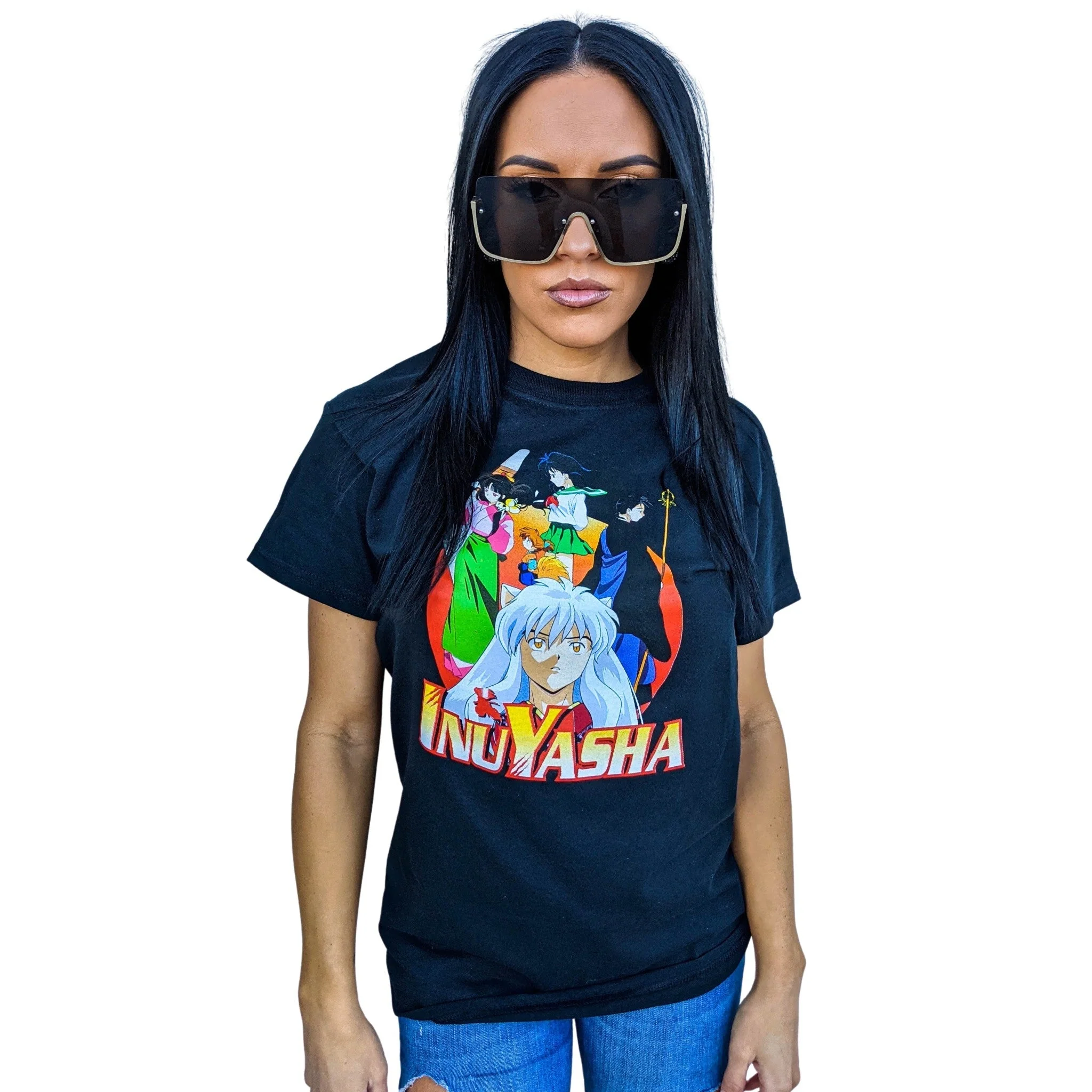 Inuyasha Group Anime Adult T-Shirt - Image 2