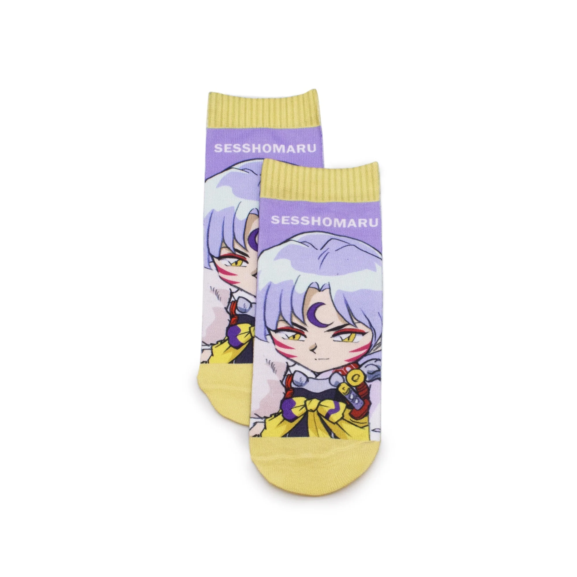 Inuyasha Sesshomaru Cute Chibi Anime Ankle Socks - Image 1