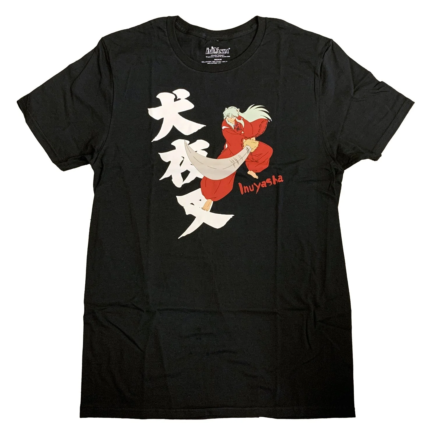 Inuyasha Slashing Tetsusaiga Anime Adult T Shirt - Image 2