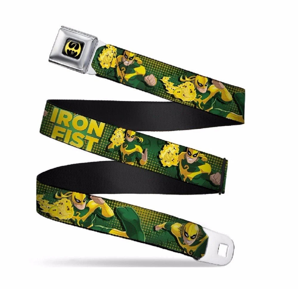 Iron Fist Action Pose Marvel Comics Seatbelt Belt