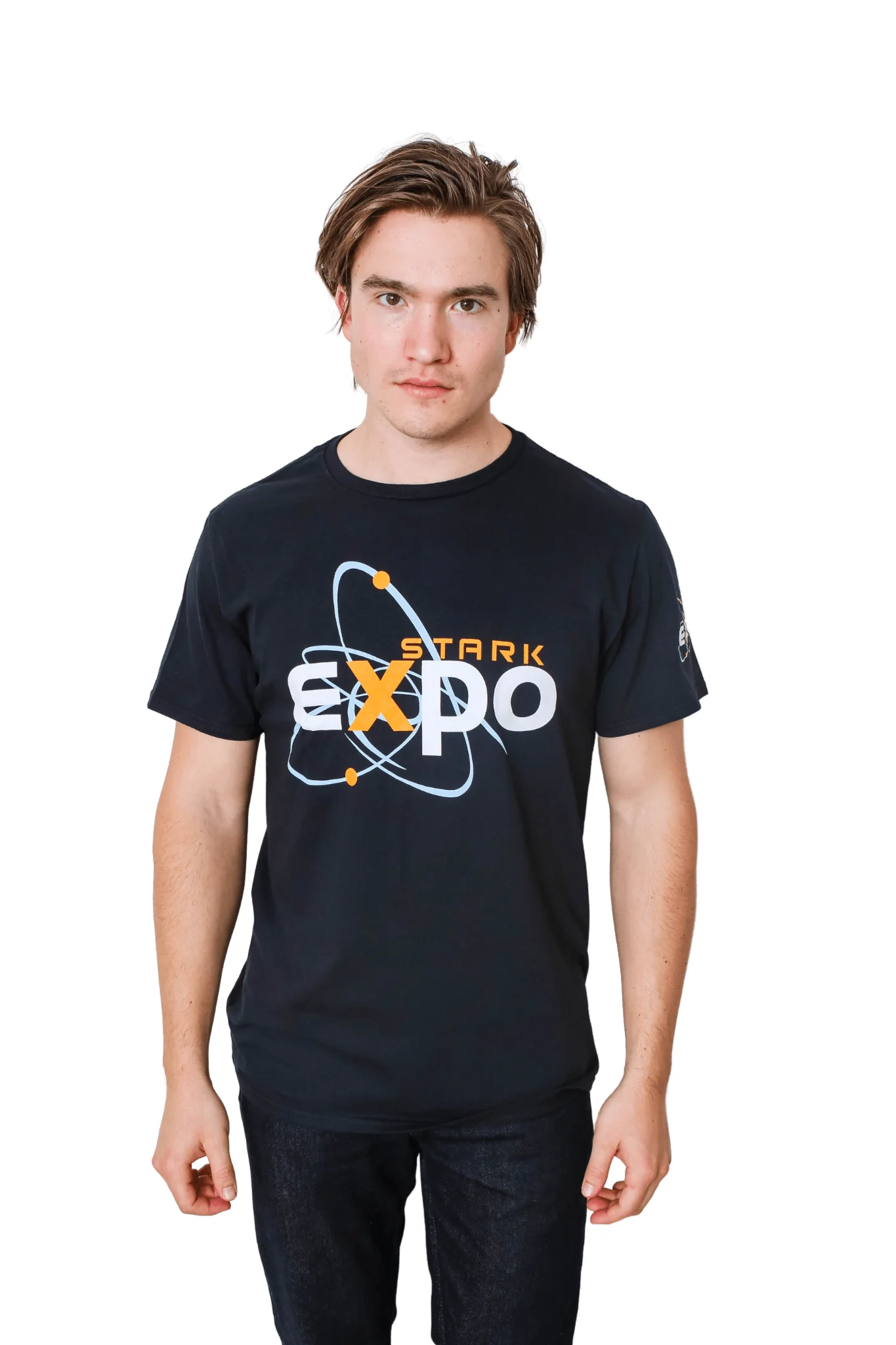 Iron Man Stark Expo Logo Marvel Adult T Shirt - Image 1