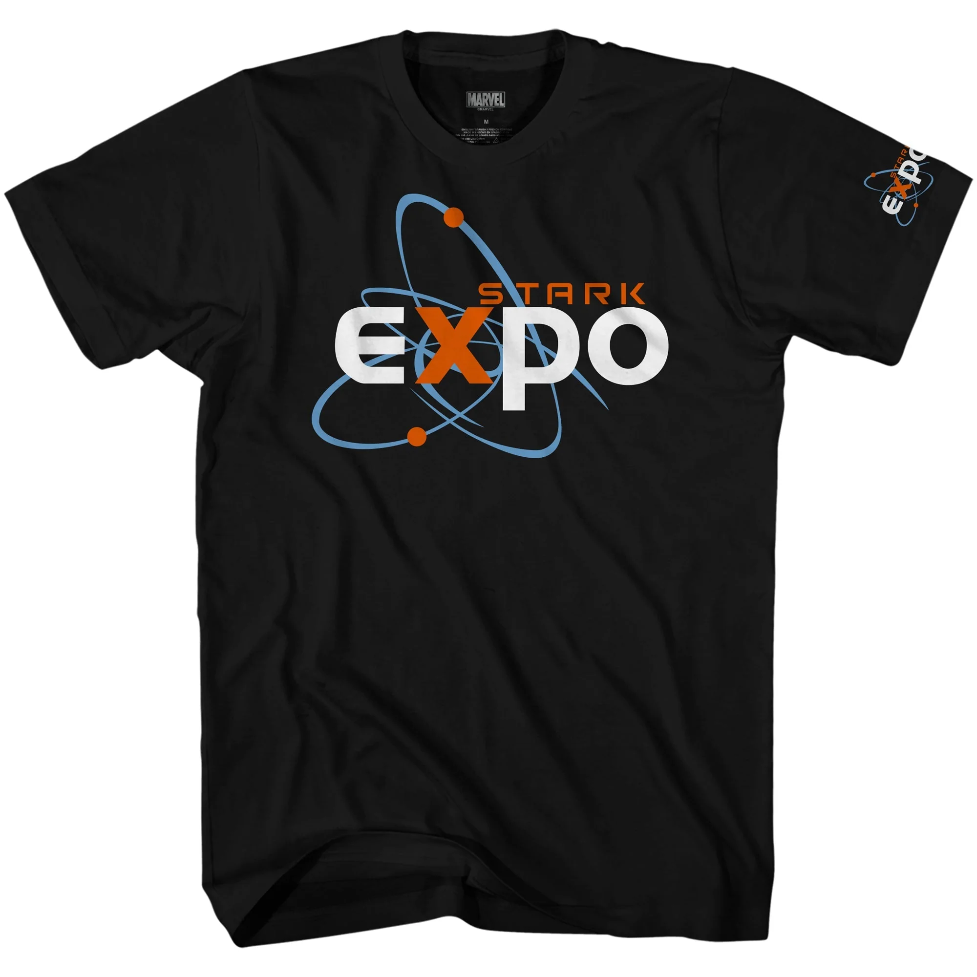 Iron Man Stark Expo Logo Marvel Adult T Shirt - Image 2