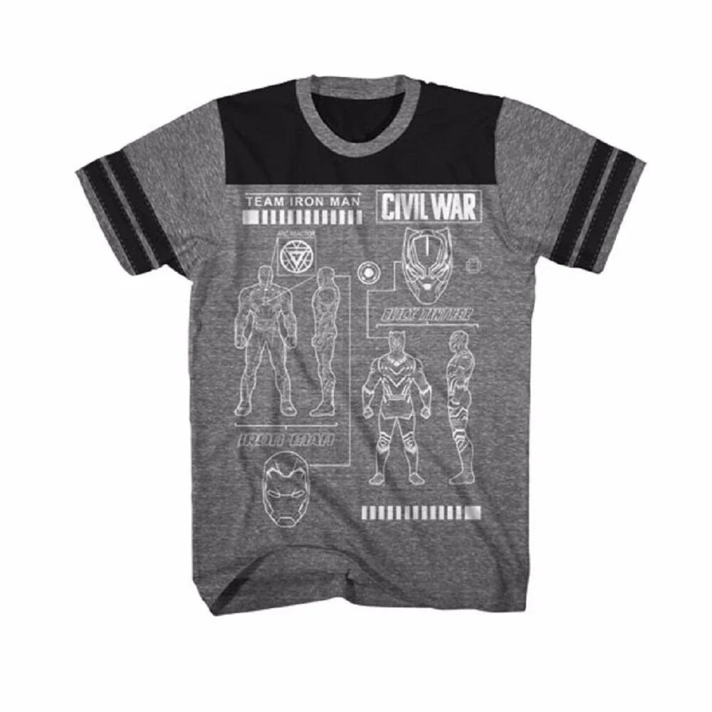 Iron Man Team Scheme Marvel Adult T-Shirt - Image 1