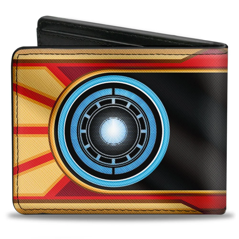 Iron Man Text Arc Reactor Marvel BI Fold Wallet - Image 2