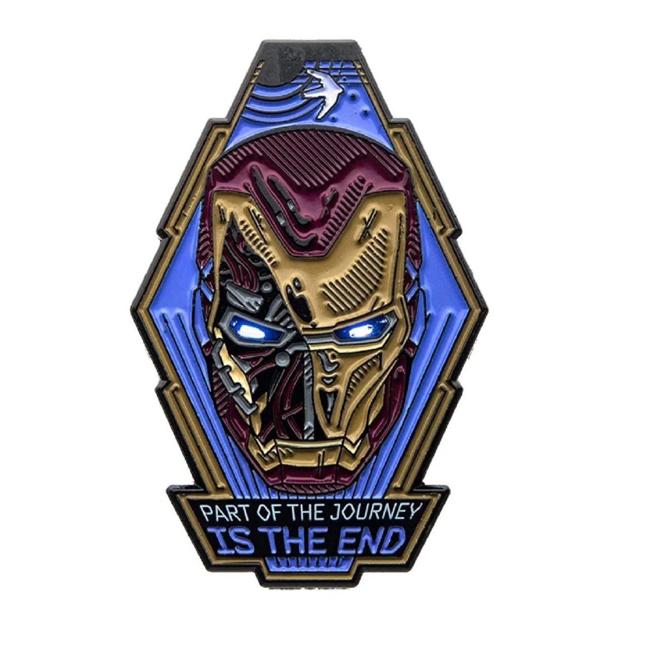 Marvel Jewelry Iron Man Mask Light Up Lapel Pin - Image 1