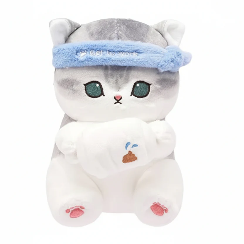 Mofusand Janitor Cat Plush 9" - Image 1